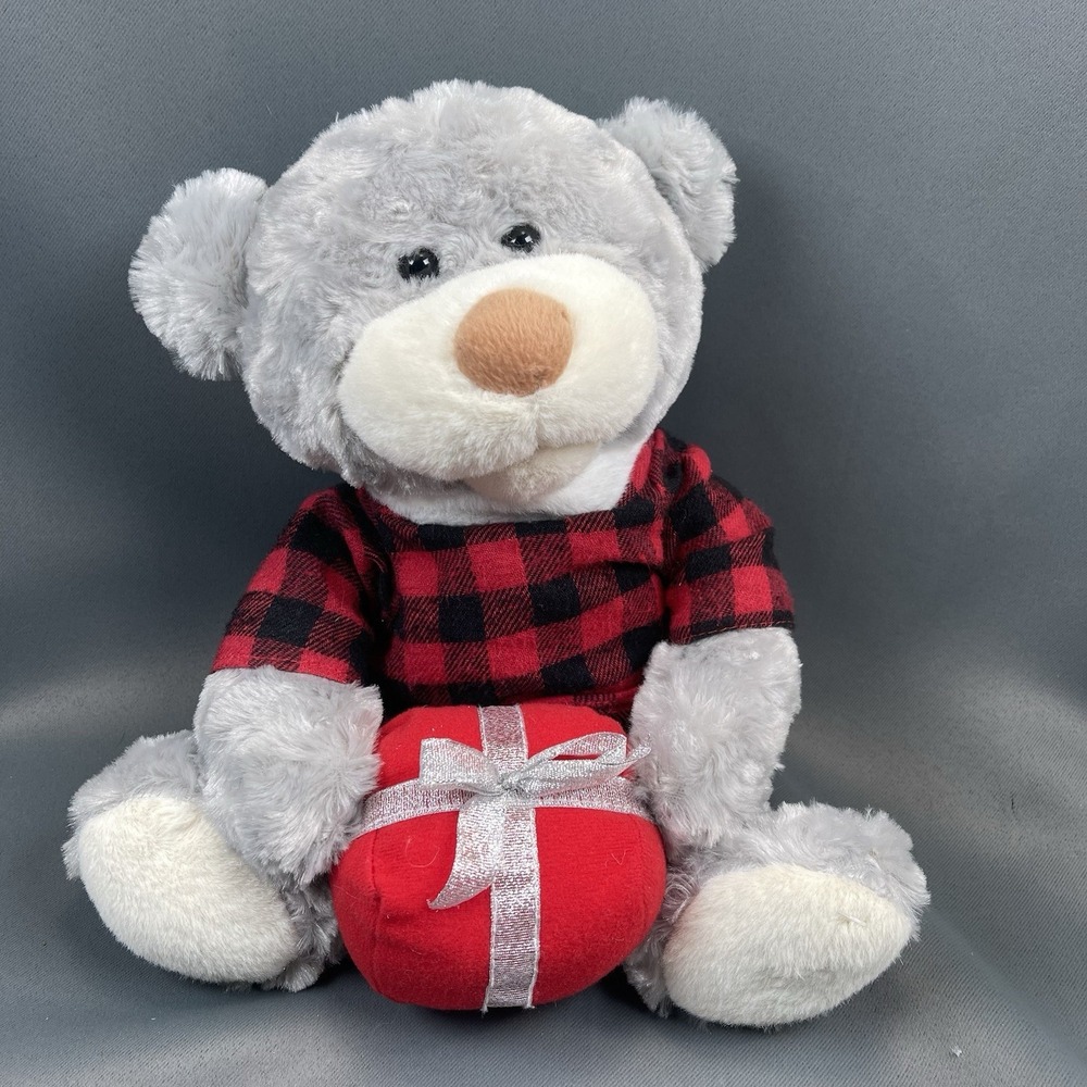 Sound N Light Bear Have Yourself Merry Little Christmas Animated Gray VIDEO
